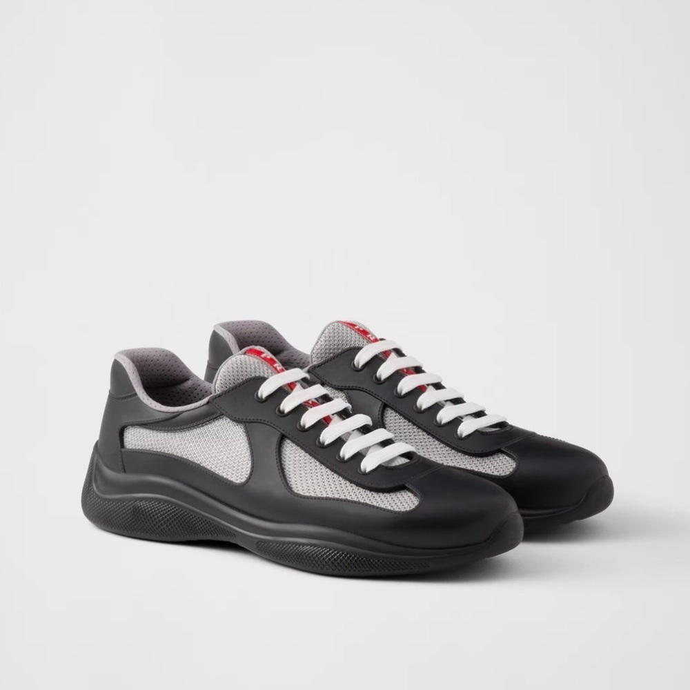 Prada Men's Black and Gray Sneakers - Picture 6 of 7
